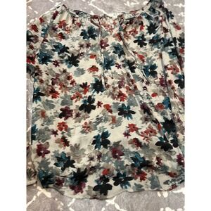 JACK Floral Print Long Sleeve Blouse‎ Top, Multicolor, Casual Lightweight